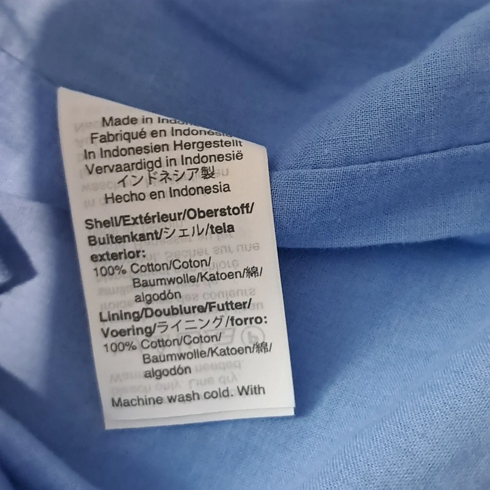 J. Crew Factory Scalloped edged‎ floral basket weave dress. Size 00. Light Blue.